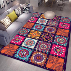 Boho Floral Non-Slip Rug Soft Polyester Mat Home Decor