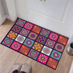 Boho Floral Non-Slip Rug Soft Polyester Mat Home Decor