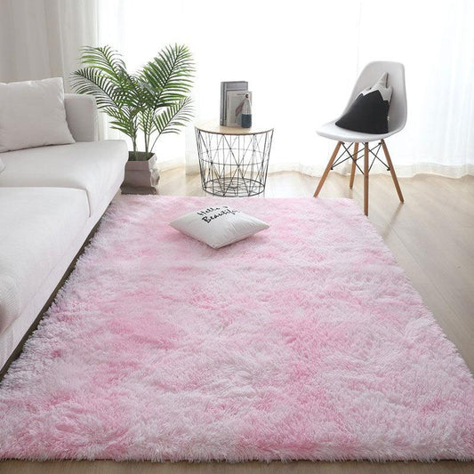 Soft Tie Dyed Furry Plush Area Rug for Living Room Bedroom
