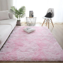 Soft Tie Dyed Furry Plush Area Rug for Living Room Bedroom