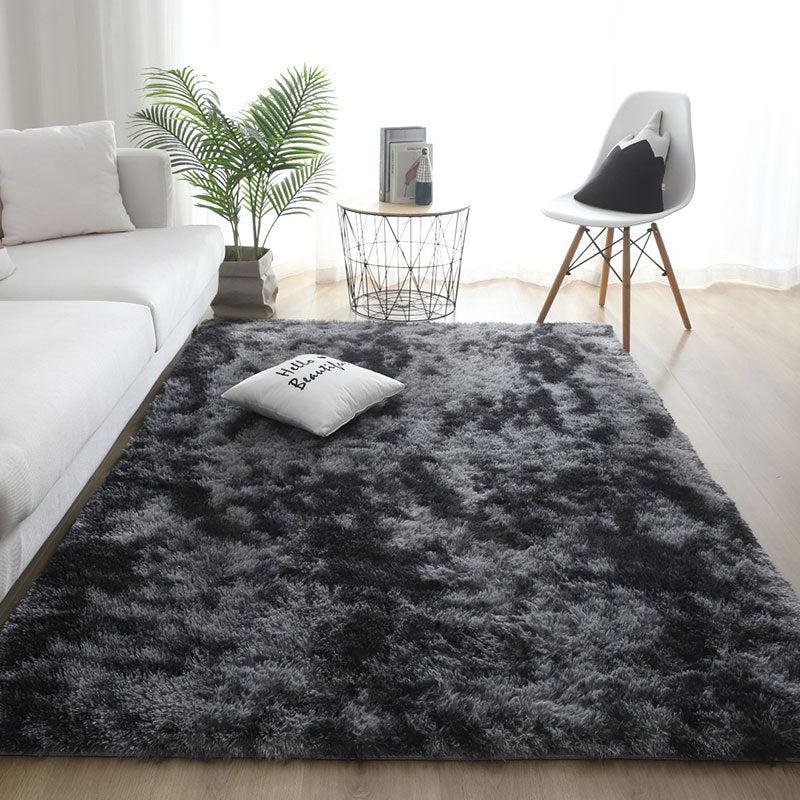 Soft Tie Dyed Furry Plush Area Rug for Living Room Bedroom