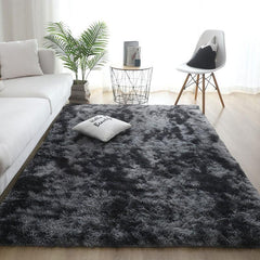 Soft Tie Dyed Furry Plush Area Rug for Living Room Bedroom