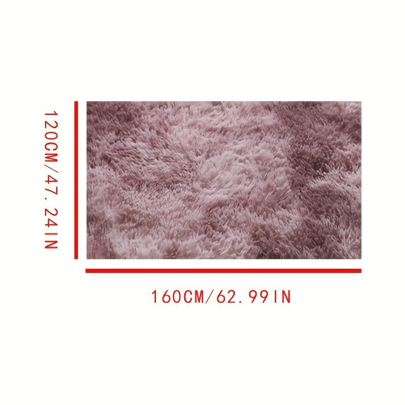 Soft Tie Dyed Furry Plush Area Rug for Living Room Bedroom