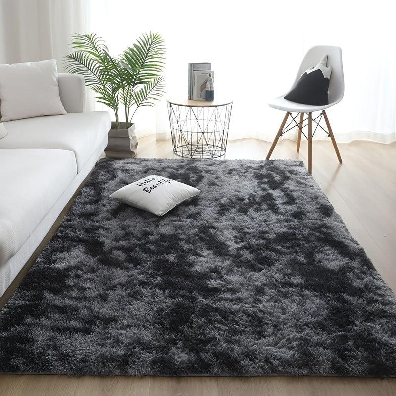 Soft Tie Dyed Furry Plush Area Rug for Living Room Bedroom
