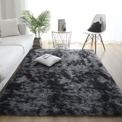 Soft Tie Dyed Furry Plush Area Rug for Living Room Bedroom