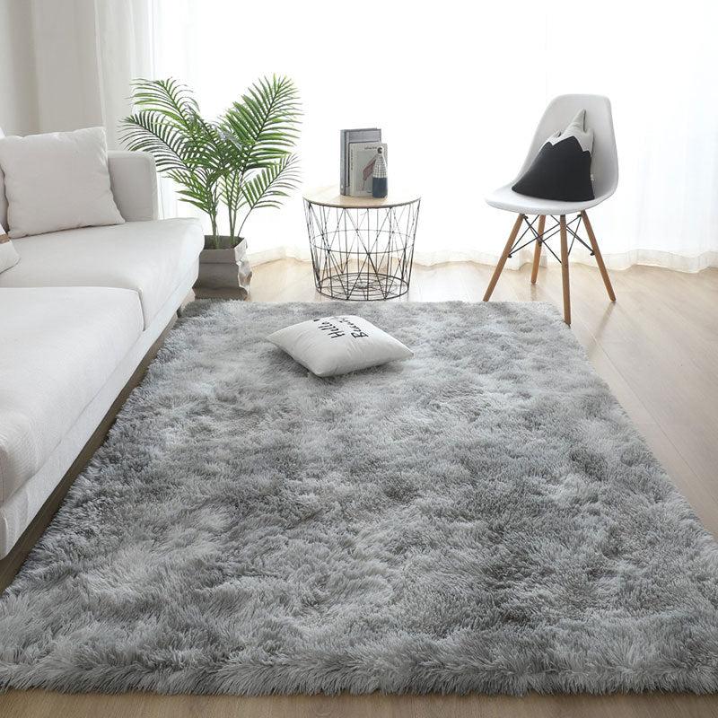 Soft Tie Dyed Furry Plush Area Rug for Living Room Bedroom