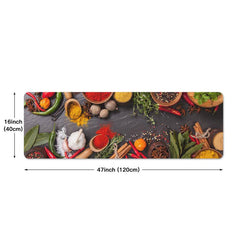 Seasoning Kitchen Rug Spices Floor Mat Non-slip Kitchen Mat
