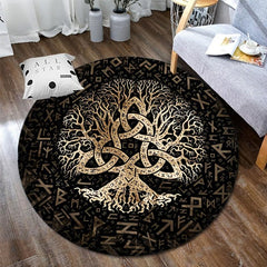 Tree Of Life Round Rug Indoor Home Decorative Area Rug Bedroom Hallway Decor
