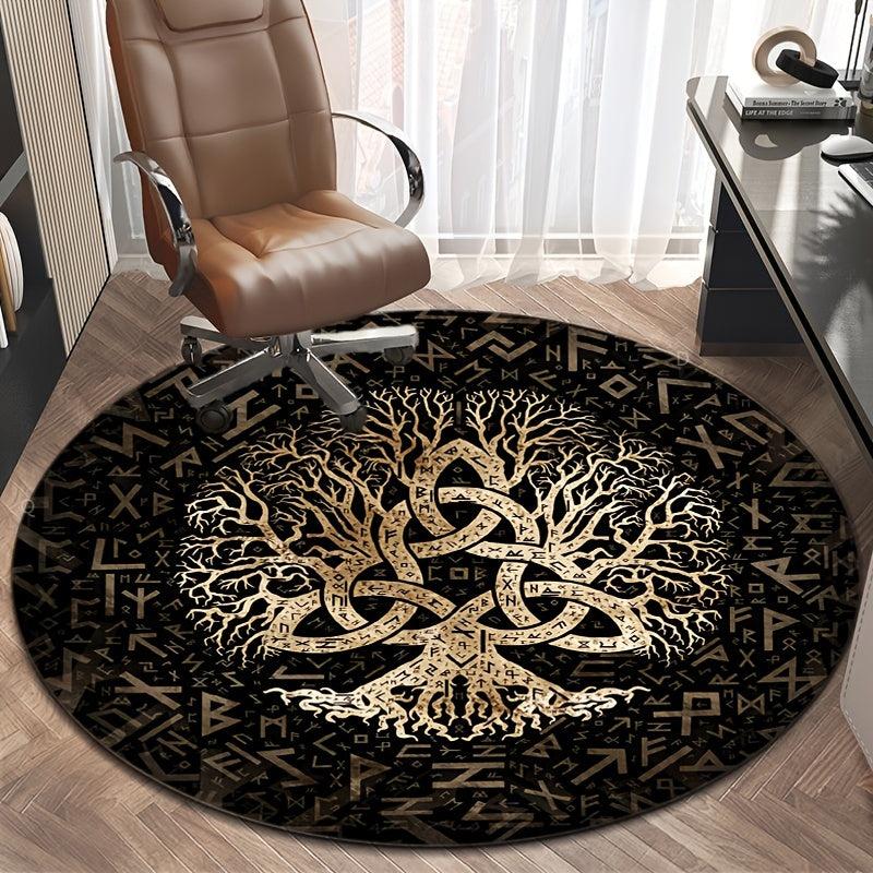 Tree Of Life Round Rug Indoor Home Decorative Area Rug Bedroom Hallway Decor
