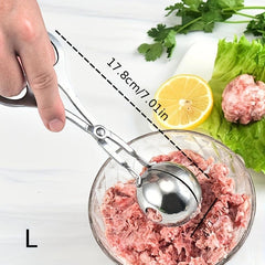 Stainless Steel Non-stick Meatball Maker Tongs Cake Pop Meatball Maker Ice Tongs