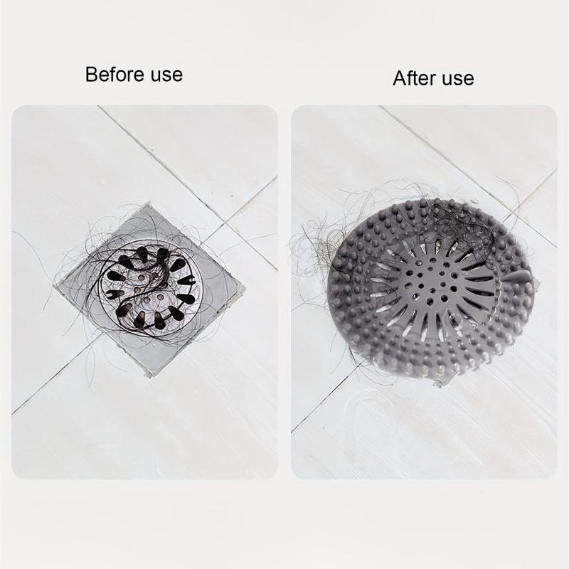 4pcs Bathroom Hair Catcher Filter Net Easy Install & Clean for Bathroom Bath