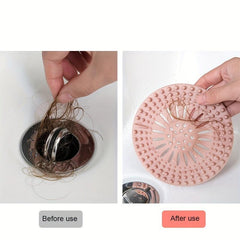 4pcs Bathroom Hair Catcher Filter Net Easy Install & Clean for Bathroom Bath