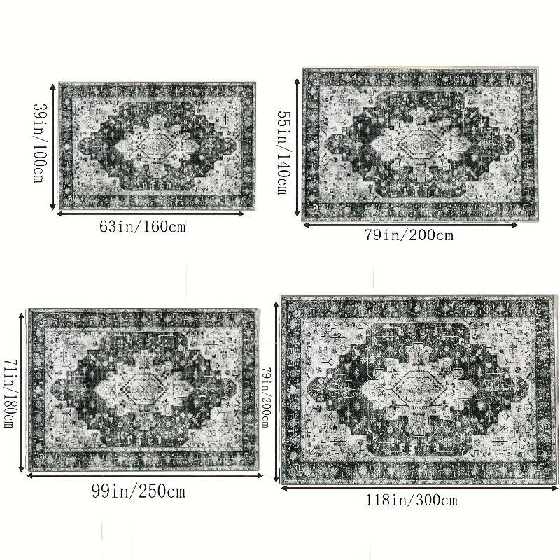 Washable Area Rug Entryway Rug Stain Resistance Kitchen Mat Vintage Bat