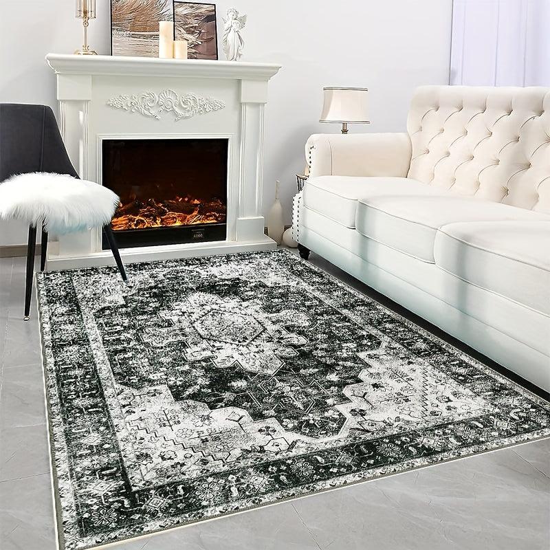 Washable Area Rug Entryway Rug Stain Resistance Kitchen Mat Vintage Bat