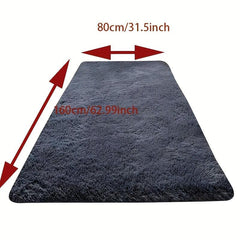 Plush Shag Furry Area Rug Dark Grey