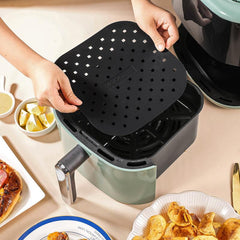 8 Inch Square Reusable Silicone Air Fryer Liner