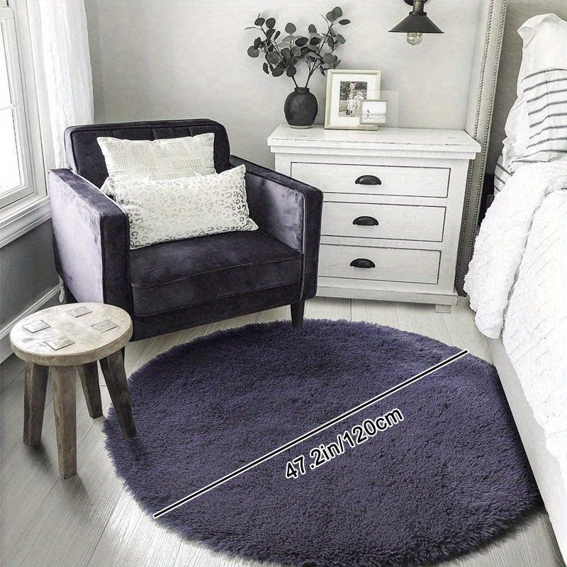Ultra Soft Plush Rug Round Large Area Rug Non slip Fluffy Shaggy Rug