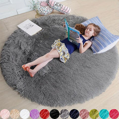 Ultra Soft Plush Rug Round Large Area Rug Non slip Fluffy Shaggy Rug