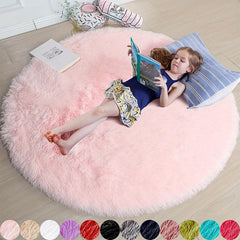 Ultra Soft Plush Rug Round Large Area Rug Non slip Fluffy Shaggy Rug