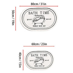 Modern Graphic Bathroom Rug Soft Absorbent Bath Mat