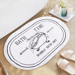 Modern Graphic Bathroom Rug Soft Absorbent Bath Mat
