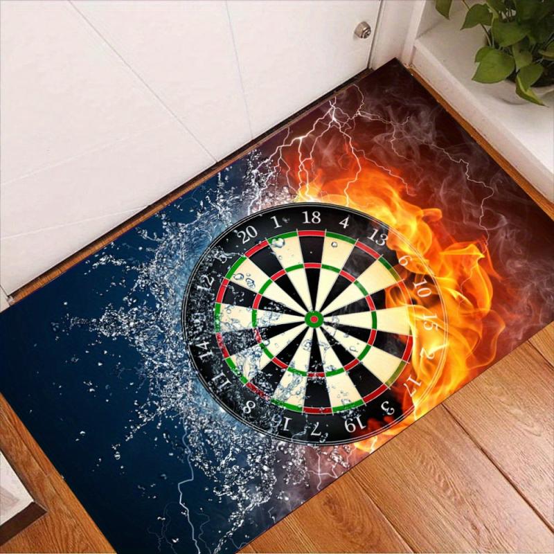 Fire And Water Dartboard Pattern Area Rug Non-slip Carpet