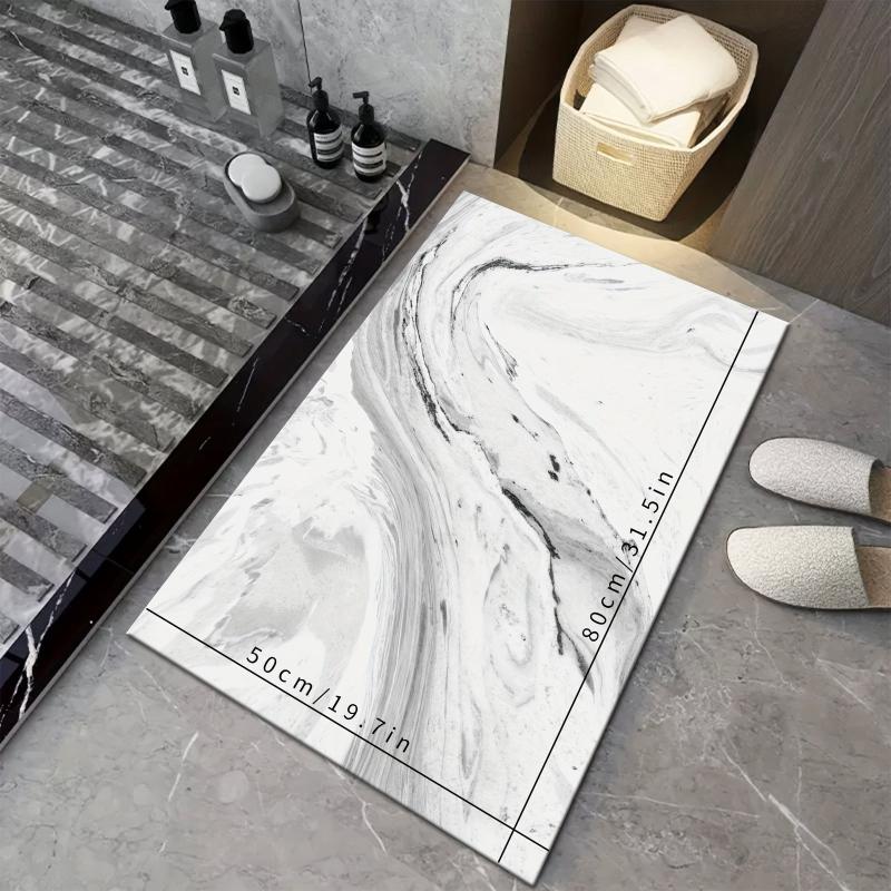Non Slip Shower Mat with Absorbent Carpet Soft Comfortable Home Deco