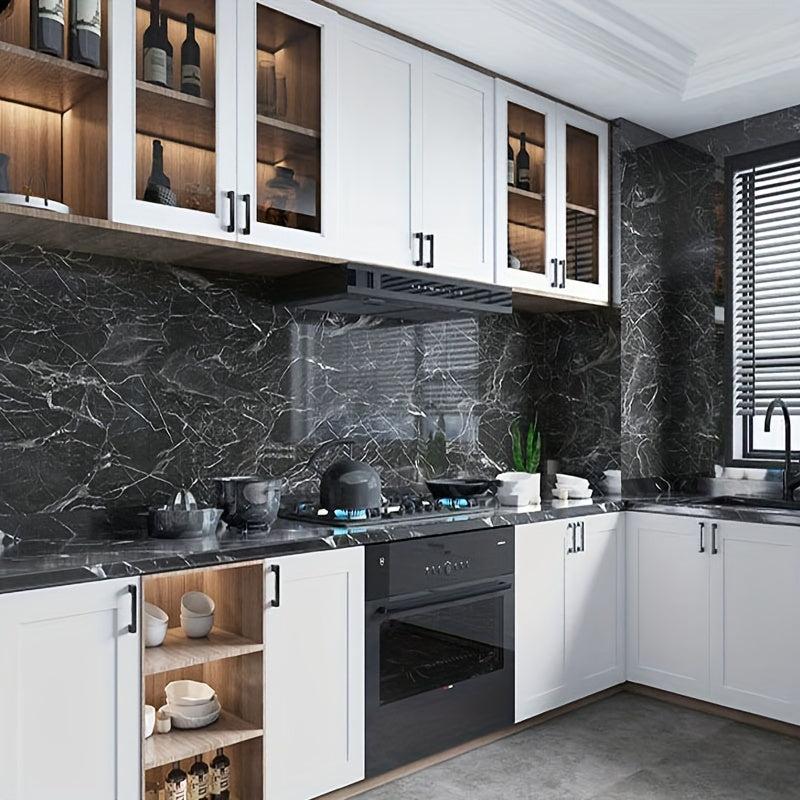 10pcs Peel and Stick Wall Tiles Self Adhesive Marble and Wood Pattern 12''x12''