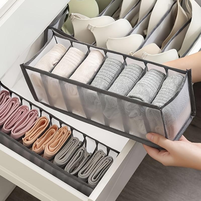 3pcs Fabric Underwear Storage Boxes Clothes Organizer Drawers