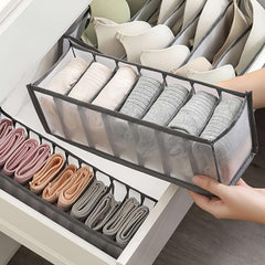 3pcs Fabric Underwear Storage Boxes Clothes Organizer Drawers