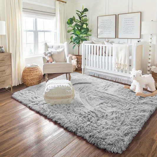 Soft Plush Shag Area Rugs For Living Room Fluffy Shaggy Floor Carpet