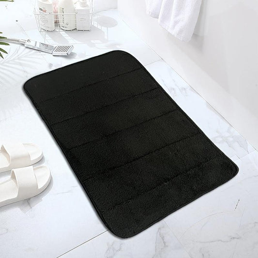 1pc Striped Bath Rug Non Slip Absorbent Mat