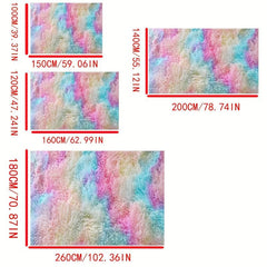 Shag Area Rug Tie Dyed Soft Plush Carpet