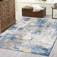 Modern Abstract Runner Rug Machine Washable Soft Mat