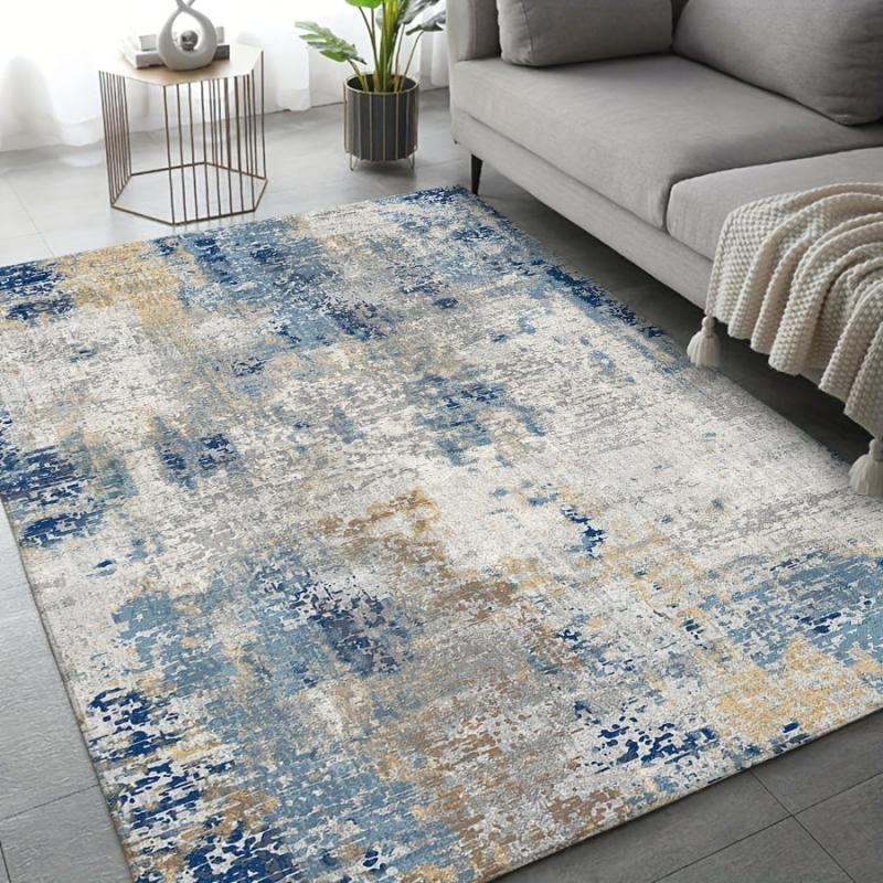 Modern Abstract Runner Rug Machine Washable Soft Mat
