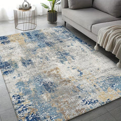Modern Abstract Runner Rug Machine Washable Soft Mat