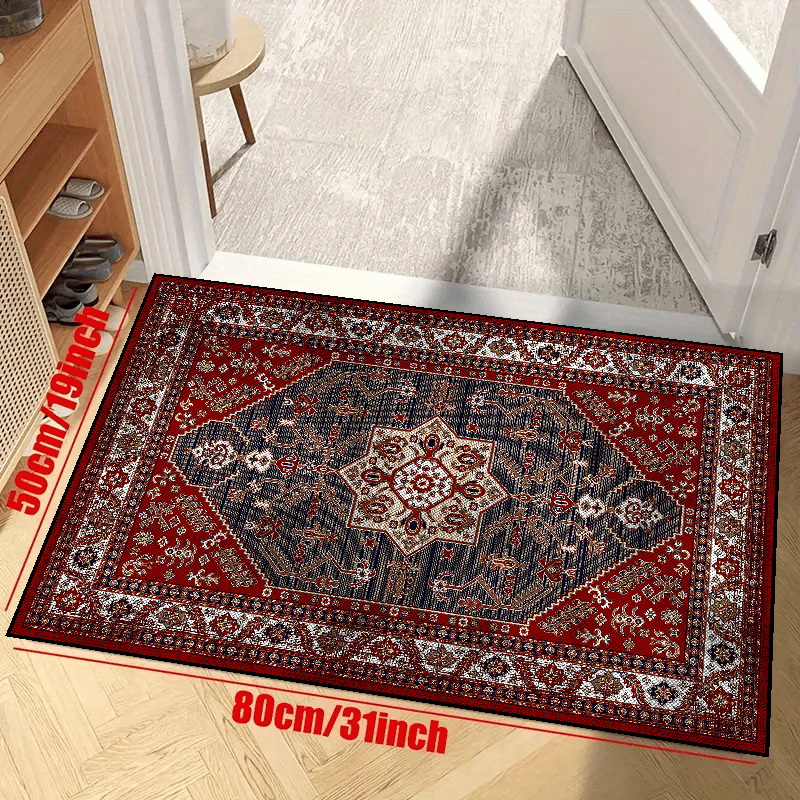 Vintage Boho Area Rug Non-Slip Stain Resistant Persian Carpet