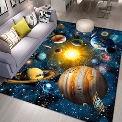 Interstellar Starry Sky Carpet Floor Mat Soft Kitchen Rug
