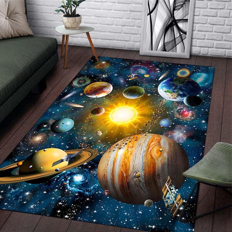 Interstellar Starry Sky Carpet Floor Mat Soft Kitchen Rug