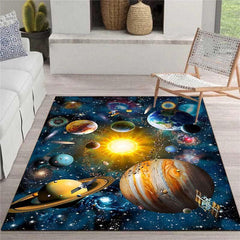Interstellar Starry Sky Carpet Floor Mat Soft Kitchen Rug
