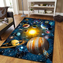 Interstellar Starry Sky Carpet Floor Mat Soft Kitchen Rug