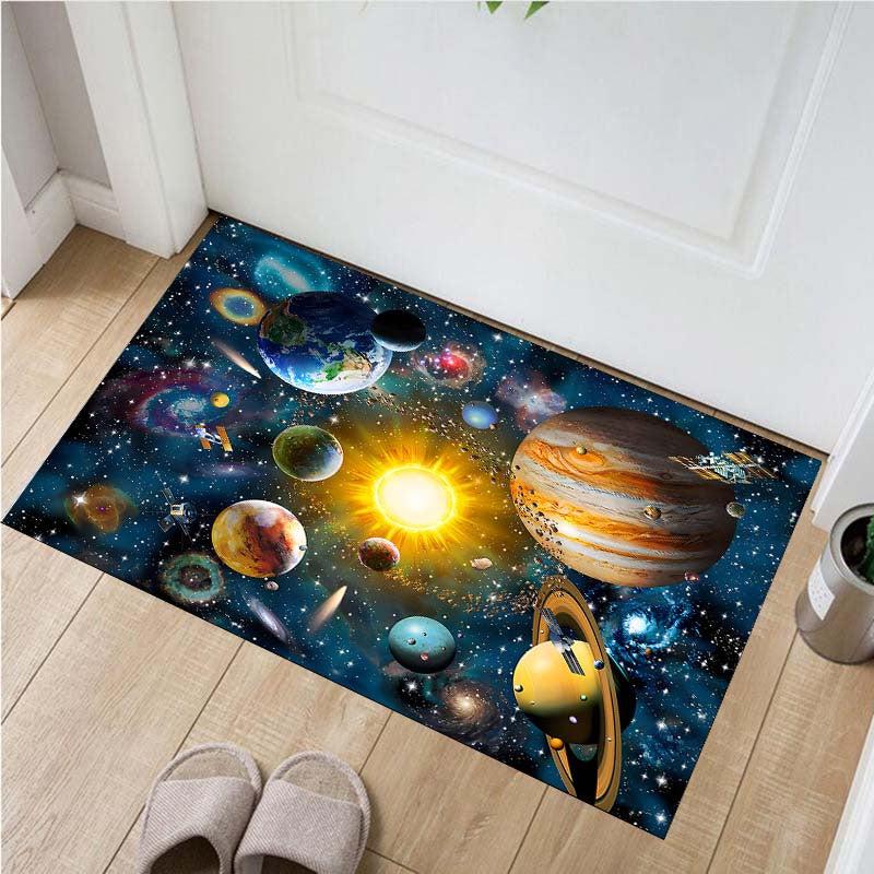 Interstellar Starry Sky Carpet Floor Mat Soft Kitchen Rug