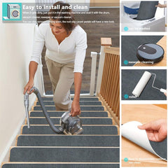 15pcs Non Slip Stair Carpet Runners Safe for Wooden Steps