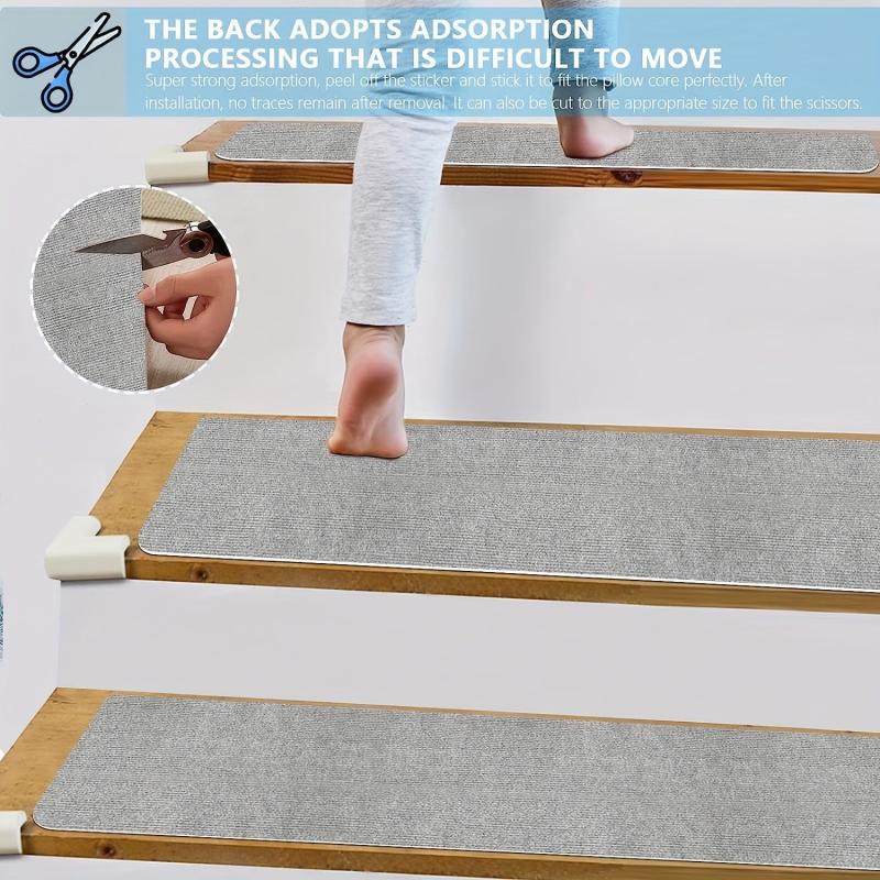 15pcs Non Slip Stair Carpet Runners Safe for Wooden Steps