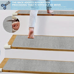15pcs Non Slip Stair Carpet Runners Safe for Wooden Steps