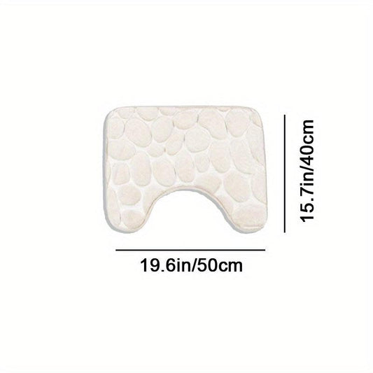 Memory Foam U-shaped Bath Rug Soft Non Slip Quick Dry Bath Mat