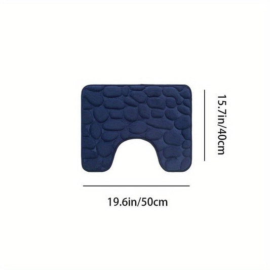 Memory Foam U-shaped Bath Rug Soft Non Slip Quick Dry Bath Mat
