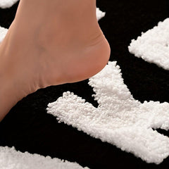 Funny Microfiber Bath Rug Soft Non Slip Absorbent Bath Mat Machine Washable