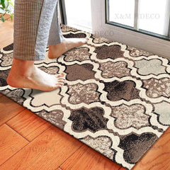 Non Slip Brown Morocco Floor Mat Laundry Room Decor