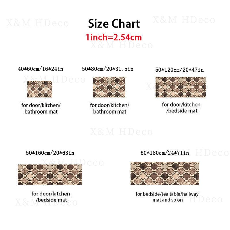 Non Slip Brown Morocco Floor Mat Laundry Room Decor